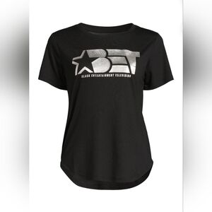 Black Entertainment Television Metallic Logo Relaxed Graphic Tee - Juniors XL